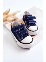 Dětské tenisky na suchý zip námořnická modrá Bernie