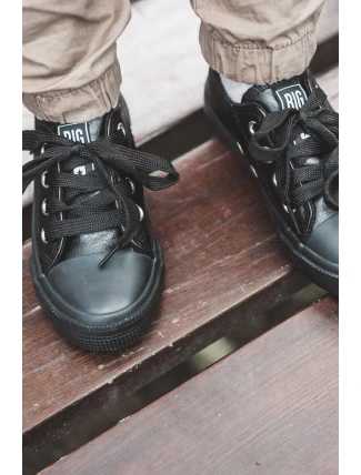 Dětské kožené tenisky Big Star - černé Dětské kožené tenisky Big Star - černé