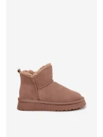 Dámské sněhule z přírodního semiše Vinceza – béžové