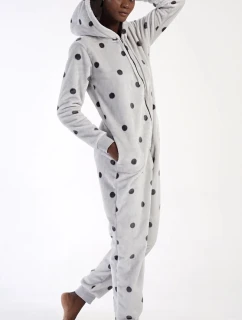 Dámský overal Puntík Šedá vzor - Vienetta