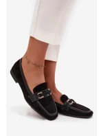 Dámské mokasíny H8-515 černé - Sweet shoes