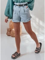Dámské džínové šortky s páskem SHORT LOVER modré FashionStreet SY0468 Dámské džínové šortky s páskem SHORT LOVER modré FashionStreet SY0468