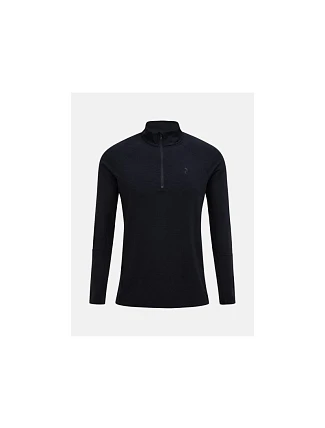 Termotriko PEAK PERFORMANCE Magic Half Zip Wool-blend Baselayer Men, černé Termotriko PEAK PERFORMANCE Magic Half Zip Wool-blend Baselayer Men, černé