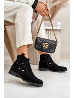 Dámské Botky S Prořezáváním Na Zip Černé S.Barski HY42-081