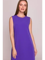 S408 Šaty bez rukávů - fialové S408 Šaty bez rukávů - fialové