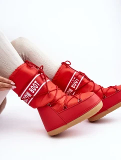 Dámské červené vysoké boty do sněhu Venila