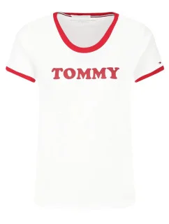 Dámské Tričko s krátkým rukávem UW0UW01905-100 - Tommy Hilfiger