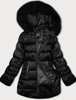 Černá dámská bunda typu bublina S'west (B8192-1)