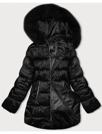 Černá dámská bunda typu bublina S'west (B8192-1)