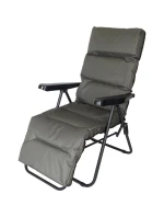 Zahradní křeslo s podnožkou 57x83x106CM šedozelené