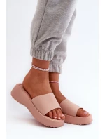 Dámské sandály na platformě a klínu růžové Vimarils