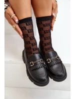 Dámské Mokasíny S Ozdobou Eko Kůže Černé Tialorae