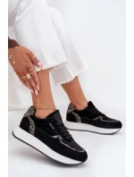 Dámské Zamszové Sneakersy Big Star OO274A312 HI-POLY SYSTEM Černé Panther