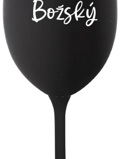 PAN BOŽSKÝ - černá sklenice na víno 350 ml