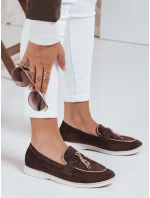 Dámské semišové hnědé mokasíny FashionStreet ZY1051