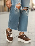Dámské tenisky na platformě hnědé FashionStreet ZY1415