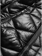 Černá dámská plus size bunda pro přechodné období (mm21-76) Černá dámská plus size bunda pro přechodné období (mm21-76)