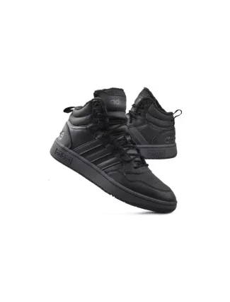 Pánské sportovní kotníkové boty Hoops 3.0 Mid Wtr GW6421 Černá - Adidas