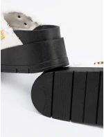 Praktické Biało-czarny  nazouváky dámské platforma