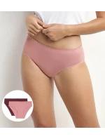 Dámské kalhotky 2 ks DIM BODY TOUCH MIDI BRIEF 2x - DIM - fialová