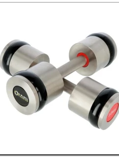 Chromové činky 2x10 kg silikonové prvky HMS HH10