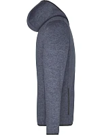 Daiber JN 589 Pánská pletená fleecová bunda s kapucí 02.0589 denim melange/black Daiber JN 589 Pánská pletená fleecová bunda s kapucí 02.0589 denim melange/black