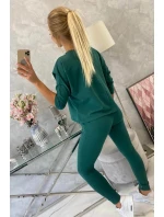 Sada s potiskem Queen tmavě zelená