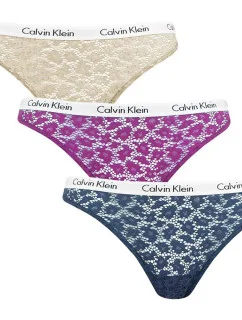 Dámské brazilky Carousel Lace 3Pack QD3925E-6Q2 - Calvin Klein