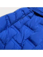 Dlouhá dámská vesta v chrpové barvě s páskem (JIN217)