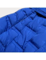 Dlouhá dámská vesta v chrpové barvě s páskem (JIN217)