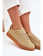 Dámské Semišové Sneakers Big Star RR274849 HI-POLY SYSTEM Béžové