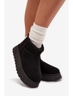 Dámské Sněhule Na Platformě Zateplené Kožíškem Černé Vesirae Dámské Sněhule Na Platformě Zateplené Kožíškem Černé Vesirae