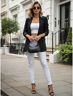 Dámské klasické sako s volánkovými rukávy černé FashionStreet PY0137 Dámské klasické sako s volánkovými rukávy černé FashionStreet PY0137