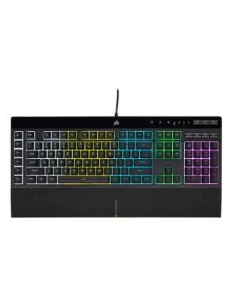 Corsair | Gumová kopulka | K55 RGB PRO | Herní klávesnice | RGB LED světlo | Spojené státy | Kabelové | Černé Corsair | Gumová kopulka | K55 RGB PRO | Herní klávesnice | RGB LED světlo | Spojené státy | Kabelové | Černé
