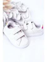 Dětské Tenisky Se Suchým Zipem Bíle-Duhové Cute Girl