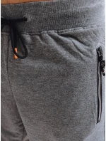 Pánské tmavě šedé teplákové kraťasy FashionStreet SX2267