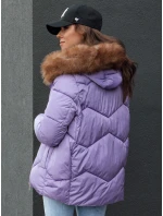 Dámská zimní bunda s kapucí WAYWARD fialová FashionStreet TY4489