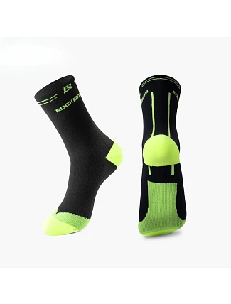 Sportovní ponožky Rockbros, černé s fluorescenčními prvky, velikost M Sportovní ponožky Rockbros, černé s fluorescenčními prvky, velikost M