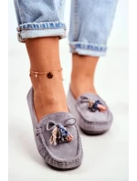 Dámské Semišové Mokasíny 20PB35-2003 Šedé Donna Mia