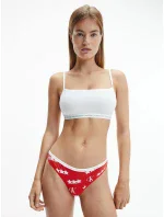 Dámská bralettka 2 pack 000QF6040E - W5H - Červená, Bílá - Calvin Klein Dámská bralettka 2 pack 000QF6040E - W5H - Červená, Bílá - Calvin Klein