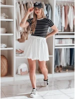 Dámská mini sukně PUFFELLA ecru FashionStreet CY0501