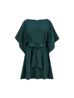SOFIA - Dámské motýlkové šaty v lahvově zelené barvě 287-2