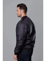 Černá pánská bunda typu "bomber" s prošívanou podšívkou (AK95-1) Černá pánská bunda typu "bomber" s prošívanou podšívkou (AK95-1)