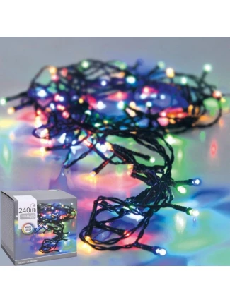 VÁNOČNÍ STROM SVĚTLA SVĚTELNÝ ŘETĚZ 240 VEDL ČASOVAČ VÍCEBAREVNÝ