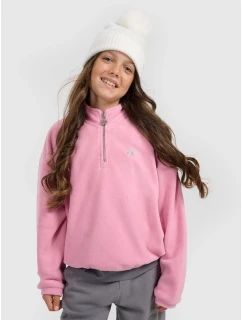 Oversize 4FHřejivý fleece se stojáčkem dívky 4F 4FJRAW25TFLEF441-54S
