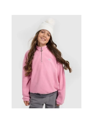 Oversize 4FHřejivý fleece se stojáčkem dívky 4F 4FJRAW25TFLEF441-54S
