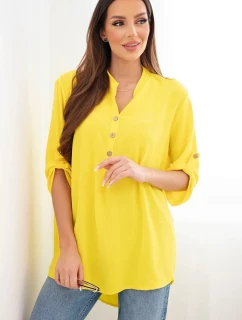 Halenka s delším zadním dílem tmavě žlutá