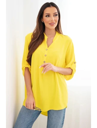 Halenka s delším zadním dílem tmavě žlutá