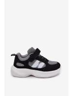 Dětské Sportovní Boty Tenisky Na Suchý Zip Černé Šedé Selinea