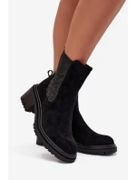 Dámské Zateplené Kotníkové Boty Na Klíně Černé Zoralia